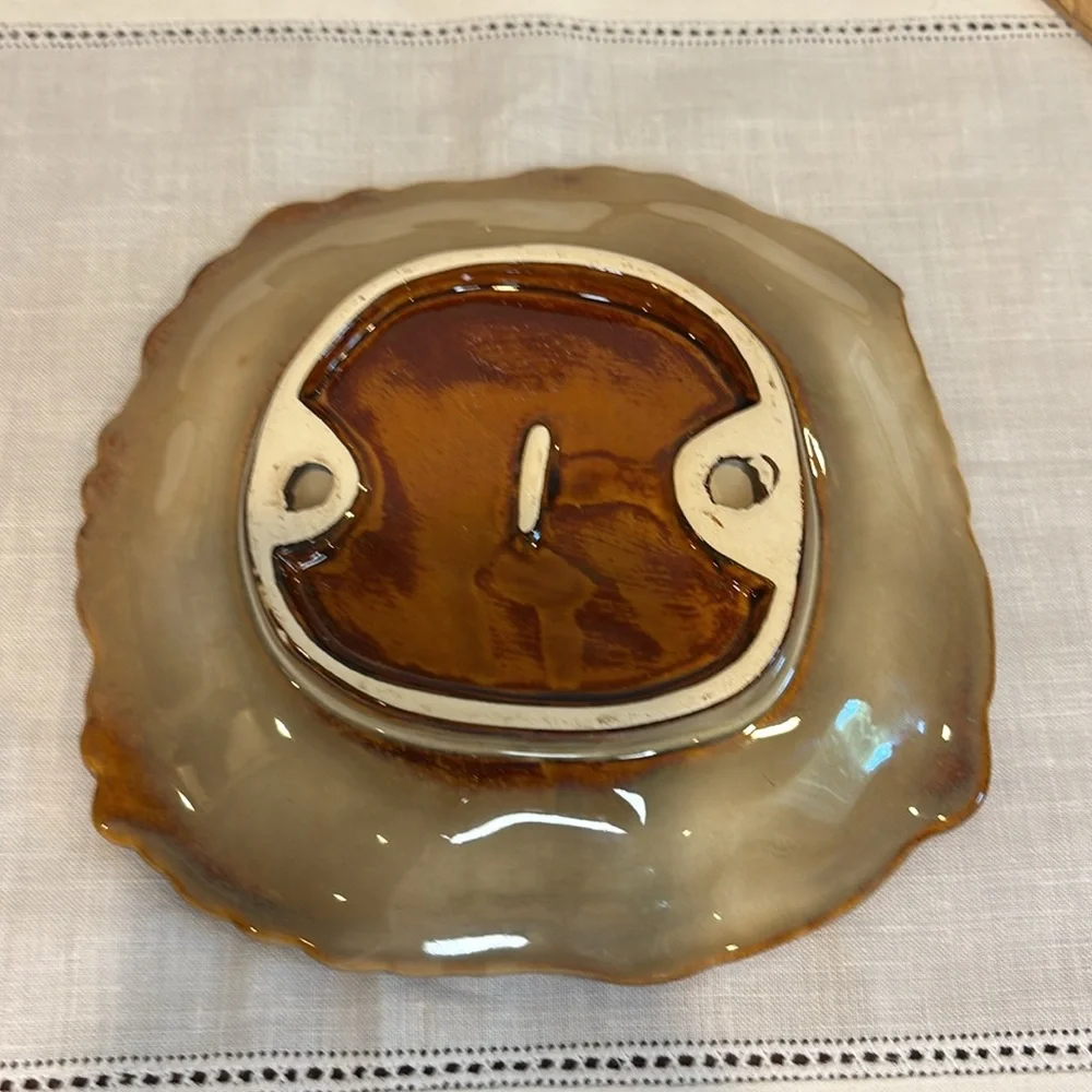 Vintage Thanksgiving Turkey Pottery Ceramic Dish Serving Dish.